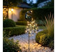 Termometro da esterno con lanterna solare, decorazione da giardino alta 42