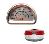 Termometro da Forno Compatibile con Omnia Termometro Cucina in Acciaio Inox Oven Thermometer con Sonda Addizionale a Filo da 7cm per Barbecue Affumicatori Griglie e Pentole Misure da 0°C a 400°C