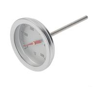 Termometro da forno professionale in acciaio inox con sensore resistente al calore da 70 mm e filettatura M8 per pizza, forni a legna, grill, barbecue, fino a 500 °C