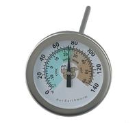 Termometro da giardino con sonda per monitoraggio della temperatura, 200 mm, in acciaio inox, per compost, fertilizzanti, misurazione dell'acqua, cura delle piante, uso esterno, quadrante da 54 mm