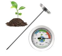 Termometro da giardino da 7 pollici - Design resistente, grande schermo leggibile, misurazioni precise, installazione rapida | Strumento da giardino per controllare la temperatura terrestre, la cura