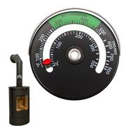 Termometro da in legno - termometro da forno 0 - 500 °C | quadrante in alluminio sensore bimetallico tipo di adsorbimento magnetico - indicatore di temperatura preciso per stufe a legna per la