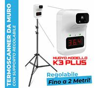 TERMOMETRO DA LOCALE TERMOSCANNER K3 PLUS COMPLETO SUPPORTO TREPPIEDI ED ALLARME