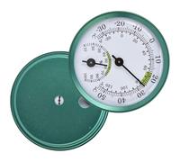 Termometro da patio esterno - Misuratore di umidità esterna interna | Termometro analogico resistente alle intemperie | Misuratore di temperatura e umidità da 2,24 pollici | Termometro di arresto