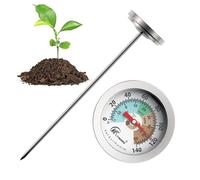 Termometro da pavimento e da giardinaggio - Misuratore di temperatura del suolo | Termometro per compost | Termometri esterni da 7 pollici | Termometri da giardino facili da leggere | Temperatura