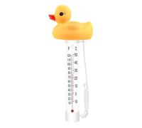 Termometro da piscina in ABS galleggiante a forma di polpo e anatra, misura l'acqua da -10 a 50 °C, misuratore di temperatura con corda, durevole per esterni, spa, laghetto, acquario, vasca da bagno