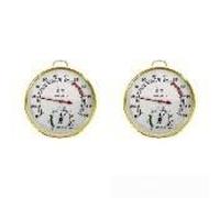 Termometro da sauna 2 in 1, montaggio a parete, igrometro in lega di alluminio resistente alla ruggine, per monitorare l'umidità e la temperatura nelle stanze della sauna (2 pezzi)