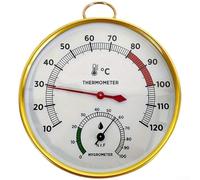 Termometro da sauna 2 in 1, montaggio a parete, igrometro in lega di alluminio resistente alla ruggine, per monitorare l'umidità e la temperatura nelle stanze della sauna (1 pezzo)