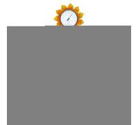 Termometro Decorativo Per L'esterno - Da Giardino In Metallo, Quadrante Cortile Rustico | Reader A Temperatura Di Girasole, Clima Analogico, Strumento Di Decorazione Del Patio Per Paesaggio Del C