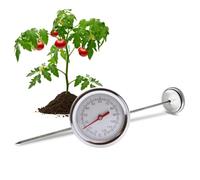 Termometro del suolo per il giardinaggio - termometro di compostaggio con sonda in acciaio inossidabile 50 cm - Termometri di test del terreno lungo gambo per compost, 0 ° C ~ 120 ° C