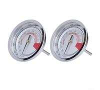 Termometro di ricambio per coperchi per barbecue, materiale in acciaio inox con indicatore di temperatura trasparente, compatibile con diversi modelli di griglia