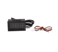 Termometro digitale a LED da 12 V per auto, acquario, piscina, terrario, serbatoio d'acqua, frigorifero, attrezzature industriali, intervallo da -50 °C a 110 °C, con cavo sonda da 1 metro (rosso)