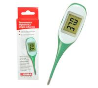 Gima - Termometro Digitale BL3, 20 Secondi, Ampio Schermo, Punta Flessibile, Impermeabile, Retro Illuminazione, Rossa/Arancione/Verde, 25554