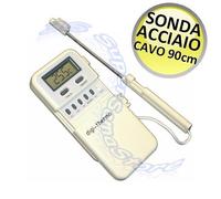 Termometro digitale con sonda - cavo 9cm - colore bianco