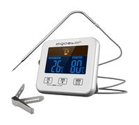 Aigostar Elliott - Termometro Cucina/Timer Cucina, Termometro Alimentare con Display LCD Retroilluminato, Funzione di Allarme, Letture Veloci e Accurate. Cottura BBQ Forno Arrosto Griglia.