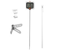 Termometro Digitale da Cucina,Misuratore Da Cucina Con Sonda Lunga E Gancio Per Pentola | Termometro Per Carne Con Display Rotante,per Ristorante Cottura Grigliatura BBQ Esterno Zucchero Birra Frittur