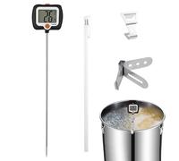 Termometro Digitale da Cucina,Strumento Di Misura A Sonda Lunga Con Gancio Per Pentola | Termometro Per Carne Con Display Rotante,Per Cucina Griglia BBQ Ristorante Esterno