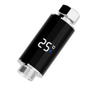 Termometro digitale da doccia con display a LED, termostato impermeabile per vasca da bagno con indicatore di colore, gamma 0-99 °C, compatto