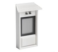 Termometro digitale da parete per serra, giardino, uso interno ed esterno, con letture correnti di temperatura alta e bassa e conversione C F (bianco)