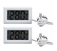 Termometro Digitale Elettronico 2 Pezzi Misuratore di Temperatura con Sonda Impermeabile con Display per Rilevamento Subacqueo -50 ℃ ~ 110 ℃ (bianco*2)