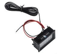 Termometro digitale esterno da -50 a 110 °C con sensore di metallo da 1 m, DC 5 - 12 V, per auto, acquario, terrario, frigorifero, indicatore LED verde rosso, precisione di misurazione 0,1 gradi (blue