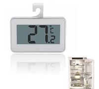 Termometro Digitale Frigorifero, Termometro per Frigorifero con Display LCD e Gancio Allarme Gelo per Interni, Esterni, Casa, Ristoranti, Bar, Caffetterie (Bianco)