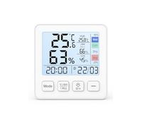 Termometro digitale igrometro orologio sveglia data display LCD con luce Mag & stand - Multi-scenario uso casa baby room grow room farmacia ufficio lavoro magazzino ambiente monitoraggio degli odori