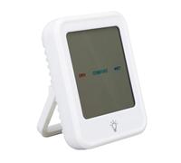 Termometro Digitale Igrometro Professionale Ad Alta Precisione Display Trasparente Termometro per Interni Indicatore di umidità (WHITE)