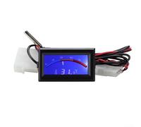 Termometro digitale industriale con display LCD, con sonda impermeabile da 58 cm, intervallo da -10 °C a 70 °C, interruttore Celsius/Fahrenheit, schermo trasparente da 4,7 cm (rosso)