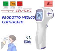 termometro digitale infrarossi termoscanner temperatura corpo senza contatto lcd