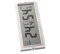 Termometro Digitale LCD Bianco da Parete Sensori Temperatura Umidità | Schermo LCD, Lettura Rapida a Colpo D’occhio, Design Minimalista per Soggiorno, Studio, Coltivatori Interni