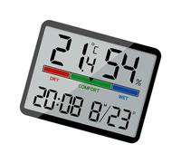 Termometro digitale LCD igrometro misuratore di umidità della temperatura con visualizzazione della data e ora monitor del misuratore desktop per dispositivo di misurazione dell'umidità domestica