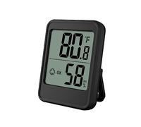 Termometro Digitale LCD, Igrometro, Temperatura Ambiente Interna, Misuratore Di Umidità, Sensore, Stazione Meteorologica Monitor Accurato(MC40 Black)