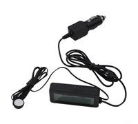 Termometro digitale LCD per auto da 12 V per temperatura interna ed esterna, display blu con sensore da 0,5 m, guscio nero per veicolo (rosso)