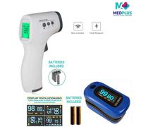 TERMOMETRO DIGITALE + OSSIMETRO SATURIMETRO MISURATORE TEMPERATURA PORTATILE