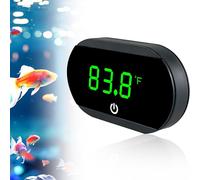Termometro digitale per acquario, senza fili, con display touch screen a LED, mini termometro marino, per acquario, acqua dolce, acqua di mare, rettili