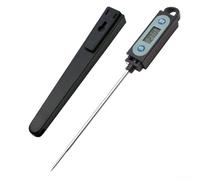 Termometro digitale per alimenti con sonda di lettura istantanea per grigliare, cuocere, preparare e fare caramelle, strumento da cucina veloce per la casa e all'aperto, nero (nero)