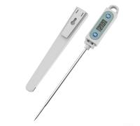 Termometro digitale per alimenti con sonda di lettura istantanea per grigliare, cuocere, preparare e fare caramelle, strumento da cucina veloce per la casa e all'aperto, nero (bianco)