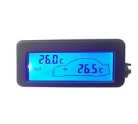 Termometro digitale per auto con display LCD per veicoli 12V con temperatura esterna interna con 1,5 m(Blue)