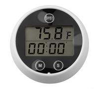 Termometro digitale per bagno di ghiaccio e timer, galleggiante, IP67 (nero | Doppia funzione temperatura e tempo, impermeabile IP67, design galleggiante, display a LED chiaro, facile da usare