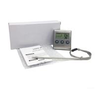 Termometro digitale per carne con timer, 300 °C, adatto al forno | Indicazione istantanea, allarme temperatura target, sonda resistente al calore, ideale per arrosti e pollame
