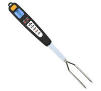Termometro digitale per carne, termometro per carne a lettura rapida con display a LED e sonde in acciaio inossidabile per bistecche, pollo, maiale, tacchino e cibi alla griglia caldi
