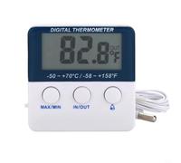 Termometro digitale per frigorifero con funzione di allarme e display Max/Min, misuratore di temperatura elettronico per congelatore di vino, camera dei bambini, alloggiamento in plastica