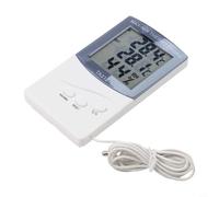 Termometro digitale per interni ed esterni con igrometro montato a parete grande display LCD stazione meteo per la casa plastica ABS bianca con sonda TA318