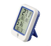 Termometro digitale per interni, igrometro con memoria max/min, display LCD retroilluminato, 7 x 2,3 x 9 cm, in plastica e umidità, per casa, ufficio, camera da letto