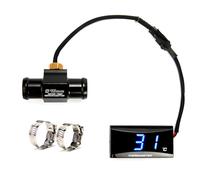 Termometro Digitale per Moto, Indicatore Temperatura Acqua Digitale Scooter per Sensore Digitale, Universale Misuratore di Temperatura dell'acqua (Blu + 22mm)