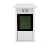 Termometro digitale per serra, da parete per interni ed esterni, monitor della temperatura massima e minima, impermeabile, con ampio display LCD, per giardino, camera d'inverno (bianco)