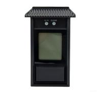 Termometro digitale per serra giardino interno esterno, max min con grande display LCD, montaggio a parete, gamma da -20 a 50 °C, nero (nero)