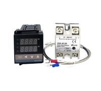 Termometro digitale PID regolatore di temperatura SSR 40DA relè a stato solido K termocoppia sonda radiatore (C100 set 1)