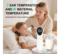 Termometro digitale portatile senza contatto, misura rapidamente la temperatura della fronte e dell'orecchio ABS